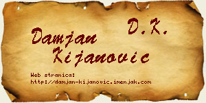 Damjan Kijanović vizit kartica